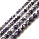 Chevron Amethyst Smooth Round Beads 4mm 6mm 8mm 10mm 12mm Approx 15.5" Strand