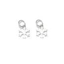 925 Sterling Silver Snow Flake Charm Pendant Size 10mm 9pcs per Bag