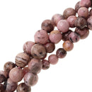 rhodochrosite smooth round beads