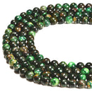 Natural Green Mica Smooth Round Beads Size 6mm 8mm 10mm 15.5'' Strand