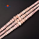 Pink Morganite Graduated Faceted Rondelle Beads Size 6mm-14mm 15.5" Strand