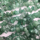 green aventurine irregular nugget chip beads