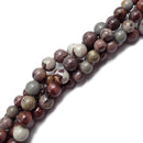 chohua coffee bean jasper smooth round beads