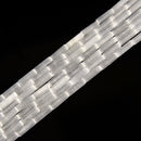 Natural Selenite Cylinder Tube Beads Size 4x13mm 15.5'' Strand