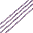 Natural Lepidolite Heishi Disc Beads Size 2x4mm 15.5'' Strand