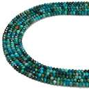 Natural Azurite Faceted Rondelle Beads Size 2x3mm 15.5'' Strand