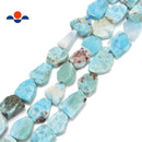 larimar freeform slice flat slab beads