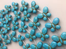 blue howlite turquoise butterfly shape beads