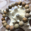 picture jasper bracelet matte round