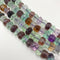 natural fluorite faceted rondelle beads