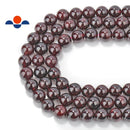 Natural Red Garnet Smooth Round Beads 2mm 4mm 6mm 8mm 10mm 12mm 15.5" Strand