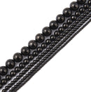 Titanium Black Hematite Smooth Round Beads 2mm 3mm 4mm 6mm 8mm 10mm 15.5"Strand