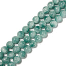Iridescent Dark Green Moonstone Smooth Round Beads 14mm to 20mm 15.5'' Strand