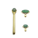 3 in 1 Green Aventurine Face Massage Roller Detachable Piece Kit