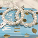Fresh Water Pearl Bracelet Ringed Potato Round 9.5-10mm 11-12mm 7.5" Length