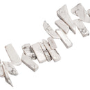 Natural Howlite Slab Stick Point Beads Size 25-50mm 15.5'' Strand