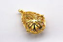 gold metal oil diffuser pendant teardrop