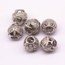 silver plated ball shape charm