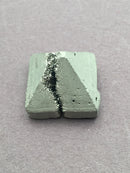 natural tiny druzy agate pyramid silver gold rainbow blue colors