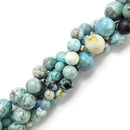 peruvian blue opal smooth round beads