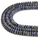 Low Grade Natural Lapis Smooth Rondelle Beads Size 4x6mm 5x8mm 6x10mm 15.5'' Str
