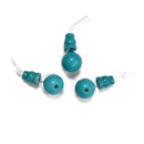 Blue Green Turquoise Guru Beads Three Holes T-Beads Size 8mm10mm Sold by One Set