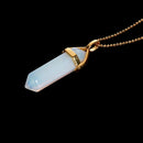 opalite pendulum pendant healing point chain