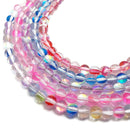 mystic aura mermaid blue purple red pink rainbow smooth round beads