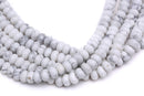 howlite smooth rondelle beads