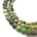 Light Green Chrysoprase Matte Round Beads 6mm 8mm 10mm 15.5" Strand