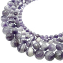 chevron amethyst faceted round beads