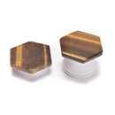 Tiger Eye Mobile Phone Grip Popsocket Hexagon Shape Size 2''