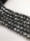 larvikite labradorite faceted round beads