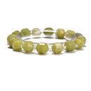Green Jade Prism Cut Double Point Bracelet Beads Size 8mm 10mm 7.5'' Length