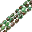 Chrysoprase Faceted Nugget Chunk Beads Approx 15x20mm 15.5" Strand