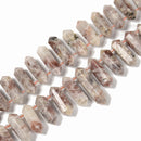 Multi Color Sunstone Graduated Top Drill Faceted Points 15x30-15x45mm 15.5'' Str