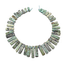 African Turquoise Graduated Slice Sticks Points Beads 15-30mm 15.5" Strand