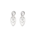 925 Sterling Silver Leaf Charm Pendant Size 7x15mm 8pcs per Bag
