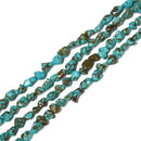 Blue Turquoise Side Drill Nugget Beads Size 8-10mm x 10-15mm 15.5'' Strand