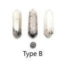 Black Tourmalinated Quartz Double Terminated Points Healing Crystal Wands 4" in.