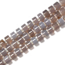 Natural Dark Gray Agate Rondelle Wheel Disc Beads Size 6x10mm 15.5'' Strand