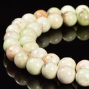 lemon turquoise smooth round beads