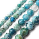 Natural Hemimorphite Smooth Round Beads 4mm 6mm 8mm 10mm 12mm 15” Strand