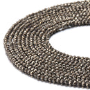 gold pyrite faceted round beads