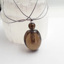 smoky quartz perfume oil bottle pendant necklace