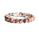 Australia Zebra Jasper Smooth Round Elastic Bracelet 6mm 8mm 10mm 12mm 7.5'' Length