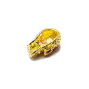 Alloy Silver Gold Plated with Rhinestone Skull Pendant Charm 14x23mm Sold per Pc