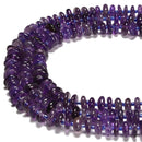 Natural Amethyst Pebble Nugget Slice Chips Beads Size 8-10mm 15.5'' Strand