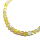 frosted mystic aura gray white blue yellow pink purple beads