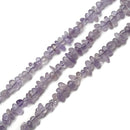 Light Amethyst Center Drill Pebble Nugget Beads Approx 6-12mm 15.5" Strand